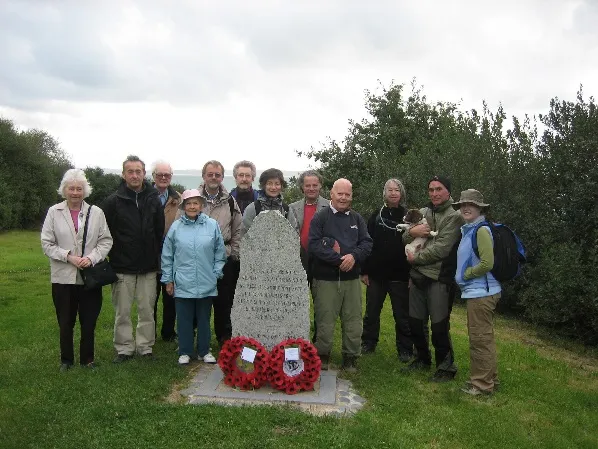ELMS members gathered at the Beg an Fry memorial