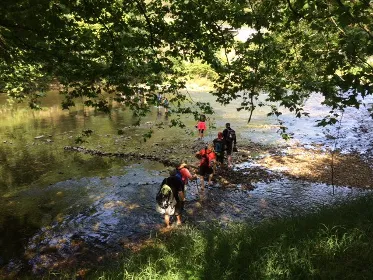 Tribute at the Bidasoa river memorial
