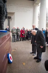 Wreath-laying ceremony at the Bomber Command Memorial