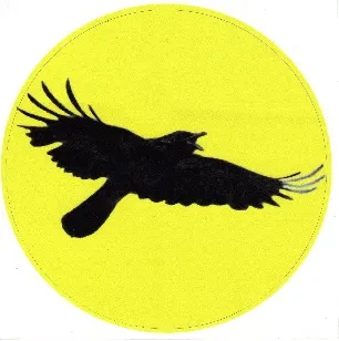 Black crow emblem for the Crow’s Flight Trail
