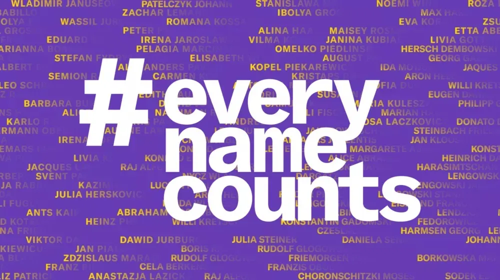 #everynamecounts: names of people persecuted by the Nazis