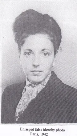 Enlarged false identity photo, Paris, 1942