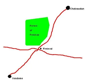 Map of the Freteval camp near Chateaudun and Vendome