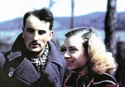 Gordon Carter with his helper Janine Jouanjean