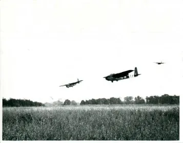 Hamilcar gliders being towed in flight