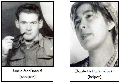 Side-by-side portraits of escaper Lewis MacDonald and helper Elizabeth Haden-Guest