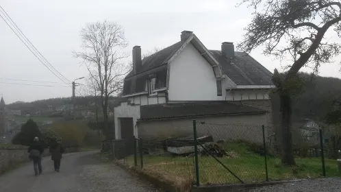 Rear view of Madeleine Feraille Paye’s house on Sur la Tienne in Spontin