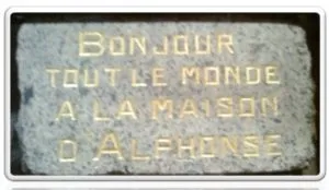 Maison d’Alphonse memorial stone