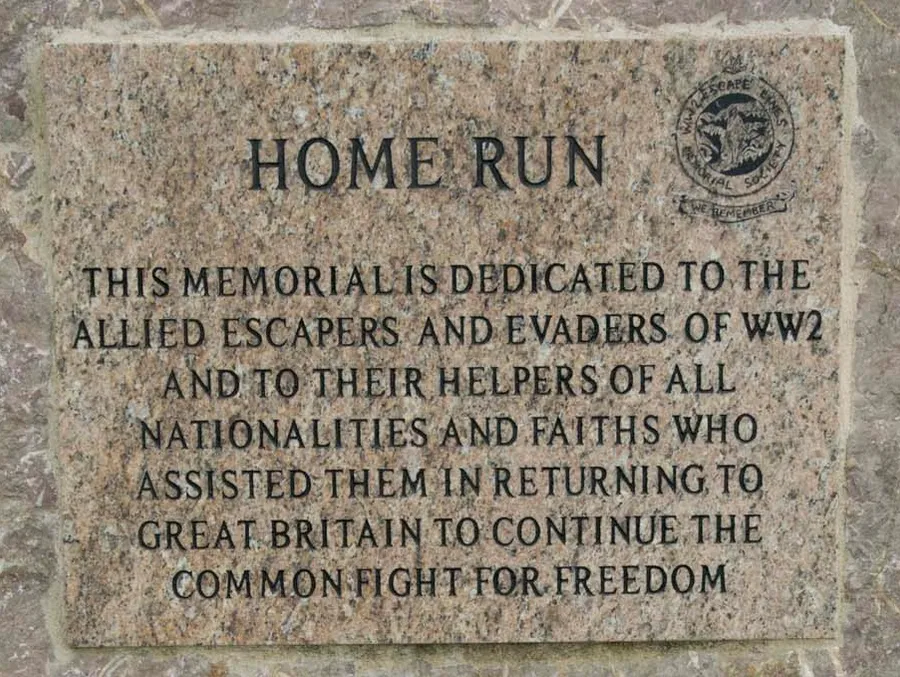 Plaque on the Home Run memorial