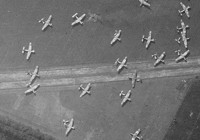 Gliders on the landing zone during Operation Market Garden