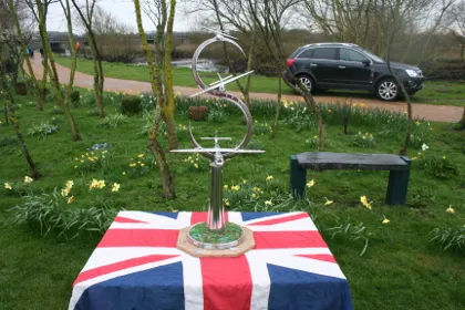 One-fifth-scale design for the Pegasus Bridge memorial