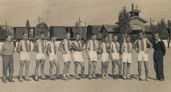 Polish football team at Miranda de Ebro camp in 1942–1943