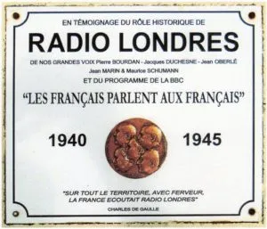 Radio Londres commemorative plaque