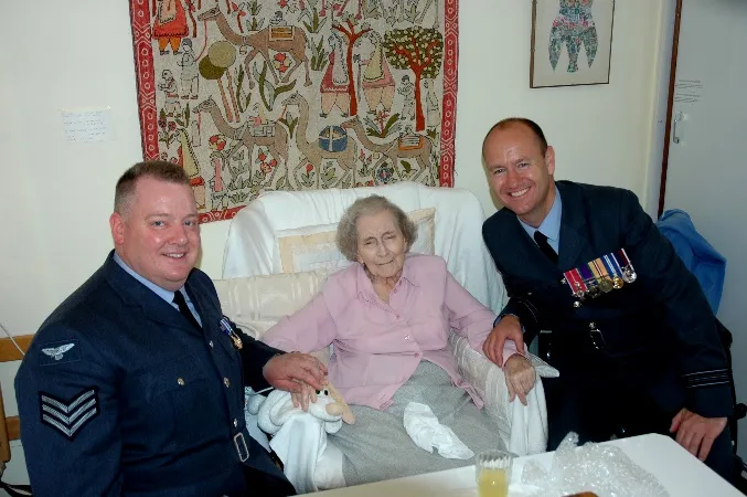 RAF personnel visiting Andree de Jongh