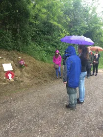 Rain-soaked walkers on the Tenna Valley Trail