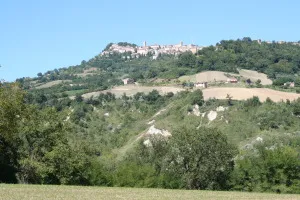 The landscape surrounding Servigliano in the Tenna Valley