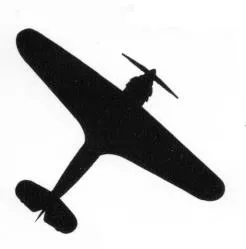 Unidentified Second World War aircraft silhouette 3