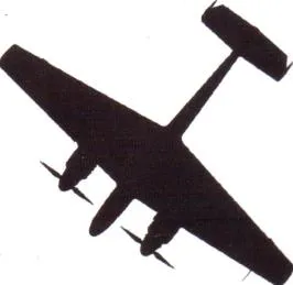 Unidentified Second World War aircraft silhouette 12