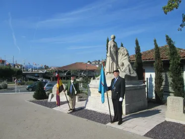 Standard bearers at the 2015 Comete commemoration