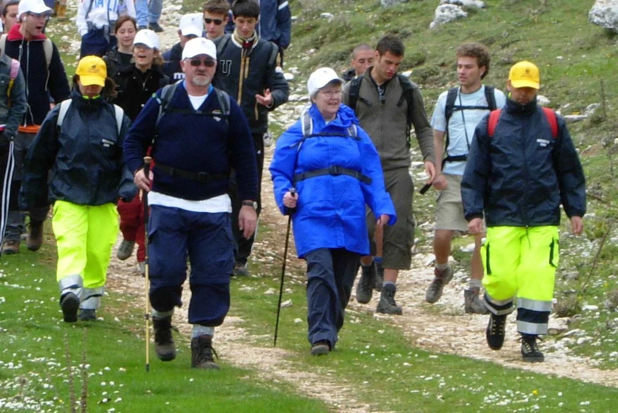 Walkers taking part in the Sulmona Freedom Trail