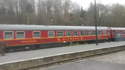 Tourist train at Spontin station on the former Ciney–Spontin line