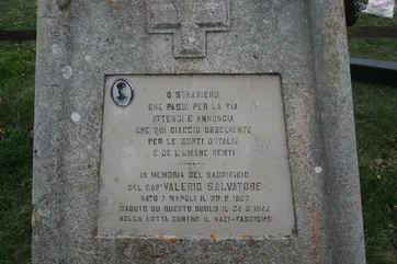 Memorial to partisan Valerio Salvatore