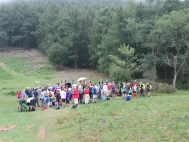 Comete walkers gathered near Sarobe Farm