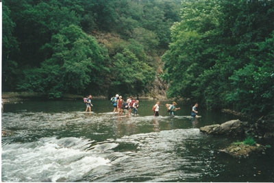 Crossing the River Bidassoa at San Miguel
