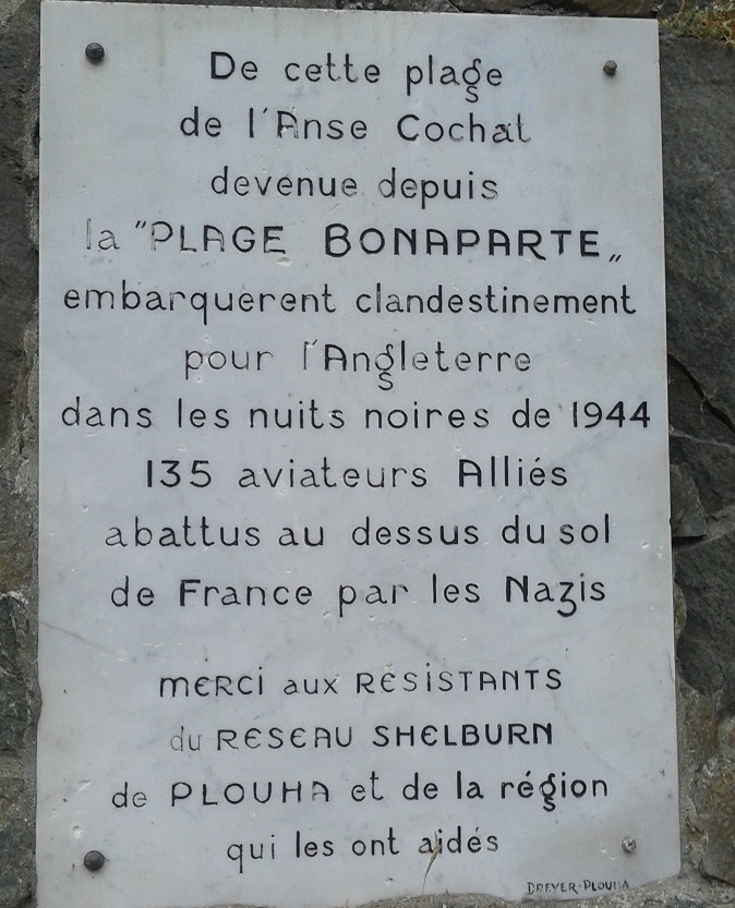 Shelburn memorial on the Brittany coast