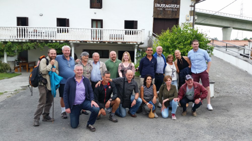 Participants preparing to set out on the Bidasoa Freedom Trail
