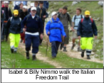 Walkers on the Sulmona Freedom Trail